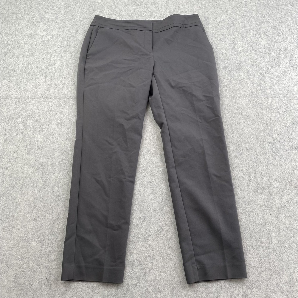 Ann Taylor Dress Pants Womens 6P (30x26) Gray Twill Stretch Work Office
